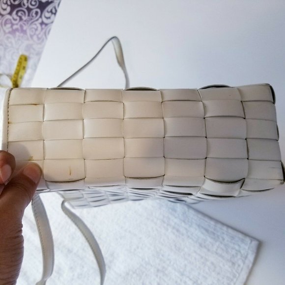 Cole Haan women's White Leather Woven +free gift - Picture 7 of 8